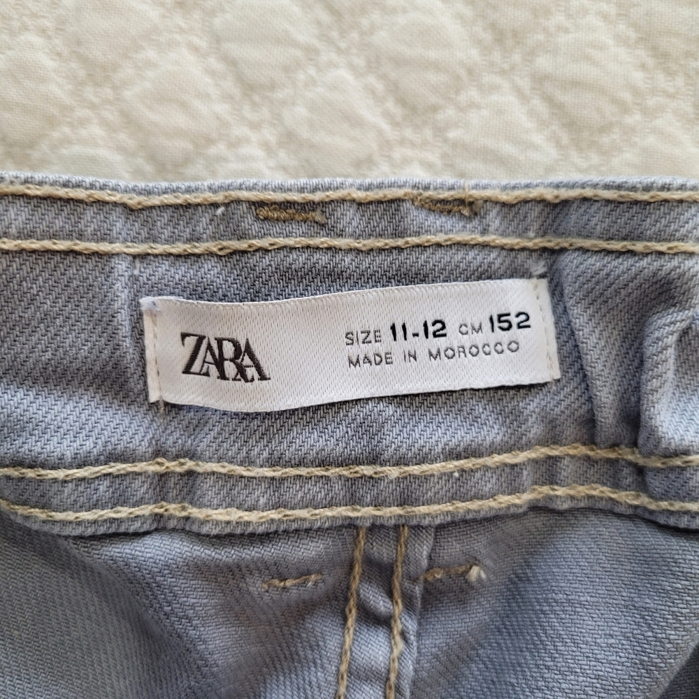 Zara Kids Gray Wide-Leg Jeans - Picture 3 of 11